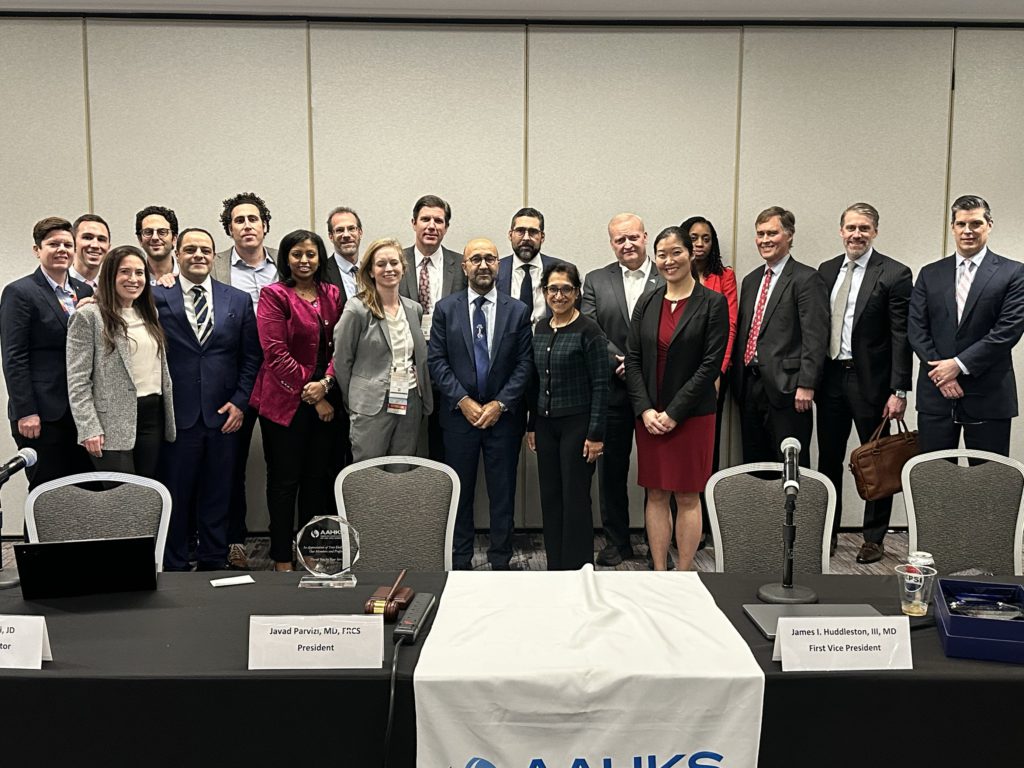 33rd President Javad Parvizi, MD, FRCS Leads Final Board Meeting AAHKS